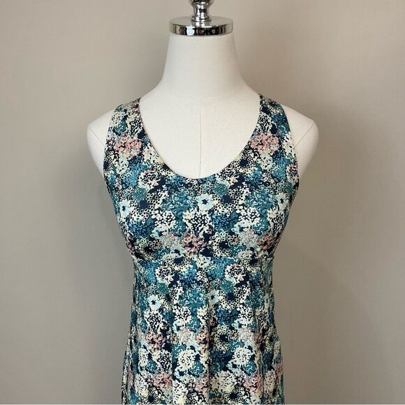 Patagonia Magnolia Spring Dress in Furnai Floral Neo Navy Sz S Sleeveless Knit - Picture 4 of 11